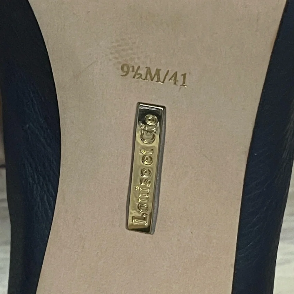 Louise Et Cie Jordyna Size 9.5 Navy Leather Pumps Heels - Picture 8 of 8